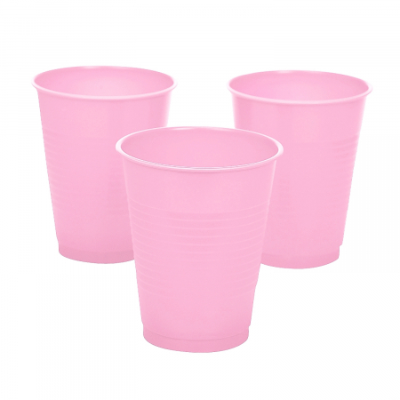 Pahare de unica folosinta, 200 ml, roz, set 100 bucati [1]