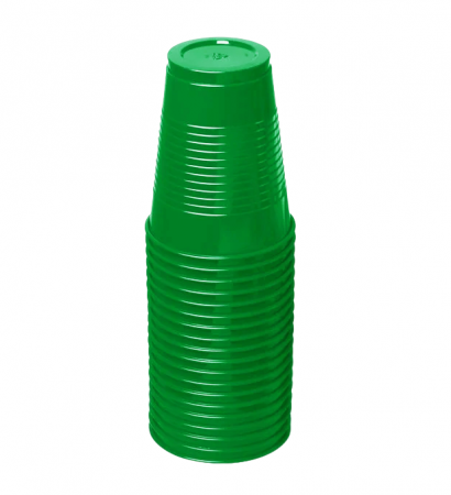 Pahare unica folosinta - Pahare de unica folosinta, 200 ml, verde, set 100 bucati