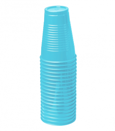 Pahare unica folosinta - Pahare de unica folosinta, 200 ml, albastru deschis, set 100 bucati