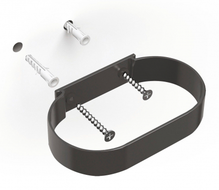 Perie toaleta flexibila Cleany cu suport inox, finisaj negru, 13x8x47 cm [6]