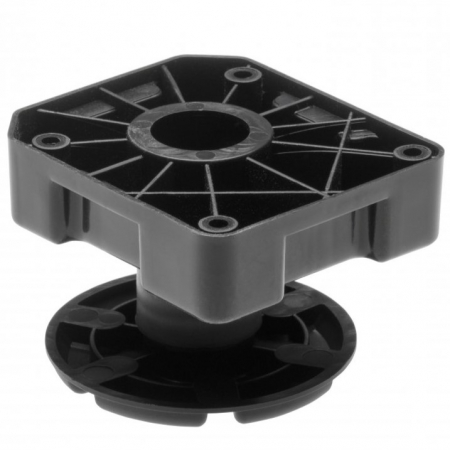 Picioare mobila reglabile - Picior ajustabil pentru mobilier greu, finisaj negru GT, 450 kg, H:65-85 mm