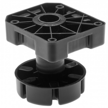 Picioare mobila reglabile - Picior ajustabil pentru mobilier greu, finisaj negru GT, 450 kg, H:85-125 mm
