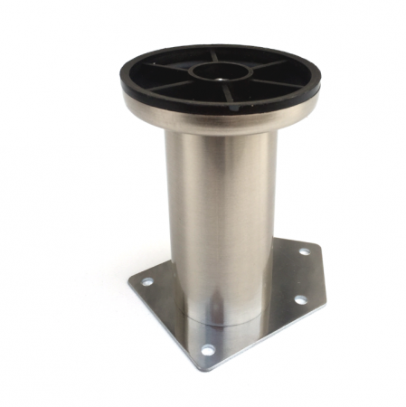 Picior metalic Cilindric pentru mobilier D:42 mm, H:100 mm, finisaj inox [1]