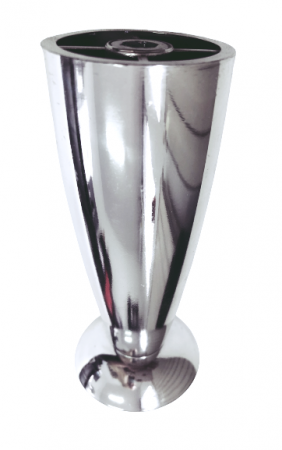 Picior conic pentru mobilier, H120 mm, finisaj crom lucios [0]