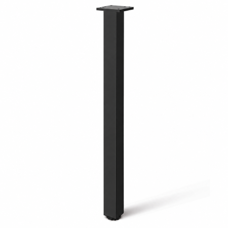 Picioare mese de bucătărie - Picior pentru masă GTV reglabil, profil pătrat, aluminiu, negru, H: 710 mm