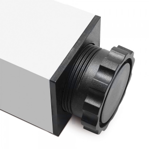 Picior cu profil patrat 60x60 mm, finisaj aluminiu, pentru masa, H:710 mm [1]