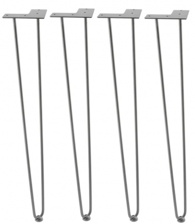 Picioare mese de bucatarie - Picior de masa Arto Ø12 mm, finisaj negru mat, H:711 mm, set 4 bucati