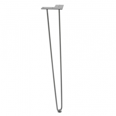 Picior de masa Arto Ø12 mm, finisaj negru mat, H:711 mm, set 4 bucati [1]