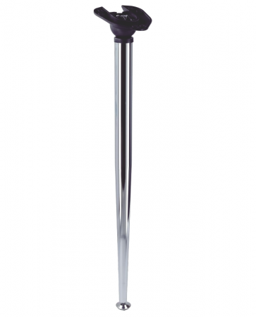 Picioare mese de bucatarie - Picior de masa inclinat X-Line, pliabil, reglabil, finisaj crom lucios, H:710 mm, D:40 mm
