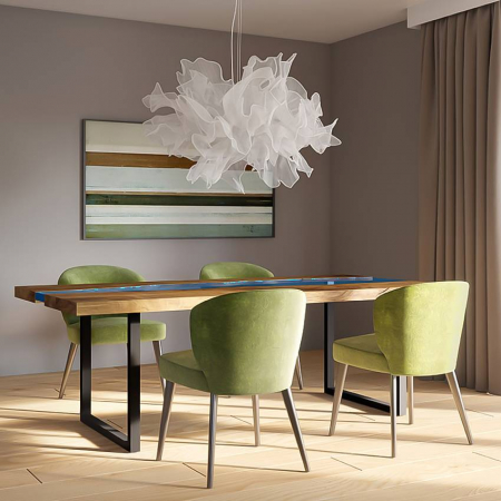 Picior de masa Industria U, finisaj negru mat, 710x820 mm [1]