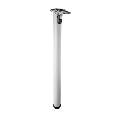 Picioare mese de bucătărie - Picior pentru masă GTV, rabatabil, cilindric Ø50 mm, oțel, alb, H: 710 mm