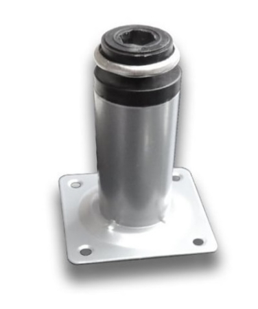 Picior metalic cilindric pentru mobilier, finisaj aluminiu [1]