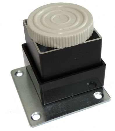 Picior metalic pentru mobilier H:50 mm, finisaj negru, profil patrat 40x40 mm cu masca [1]