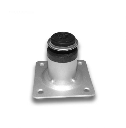 Picior metalic cilindric pentru mobilier H:50 mm, Ø30 mm, finisaj aluminiu [1]