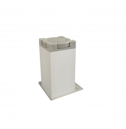 Picior metalic pentru mobilier H:80 mm, finisaj aluminiu, profil patrat 40x40 mm fara masca, AN1 [1]