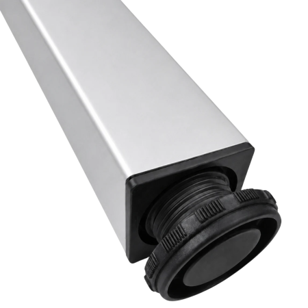 Picior pentru masă cu profil pătrat 50x50 mm, finisaj aluminiu, H:710, set 4 bucăți [3]