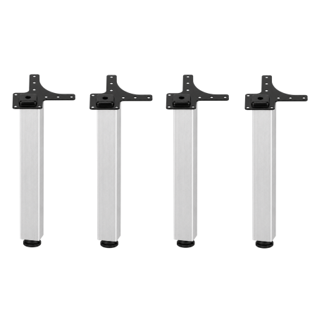 Picioare mese de bucătărie - Picior pentru masă cu profil pătrat 50x50 mm, finisaj aluminiu, H:710, set 4 bucăți