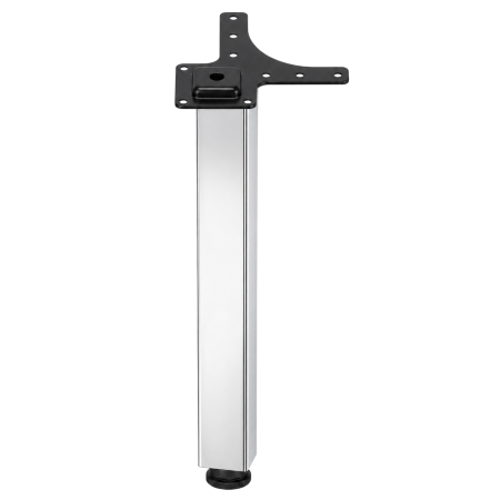 Picioare mese de bucătărie - Picior pentru masă cu profil pătrat 50x50 mm, finisaj crom lucios, H:710