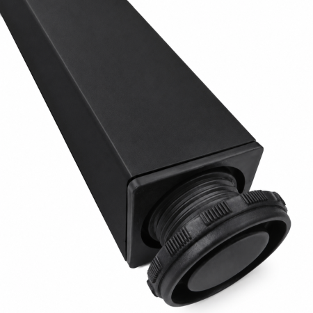 Picior pentru masă cu profil pătrat 50x50 mm, finisaj negru mat, H:710 [1]