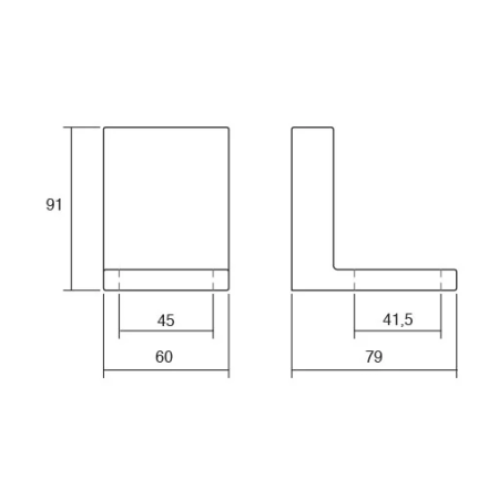 Picior pentru mobilă Jazz Viefe, aluminiu, crom mat, H: 91 mm [1]