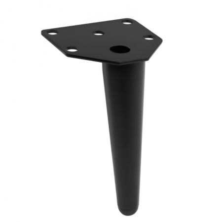 Picioare si cadre pentru mobila - Picior pentru mobilier Anchor, finisaj negru mat GT, H:100 mm