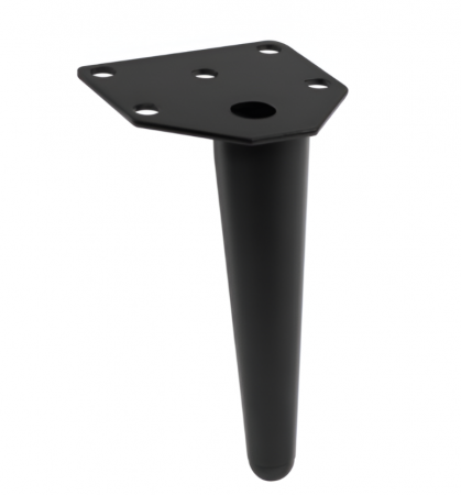 Picioare si cadre pentru mobila - Picior pentru mobilier Anchor, finisaj negru mat GT, H:120 mm