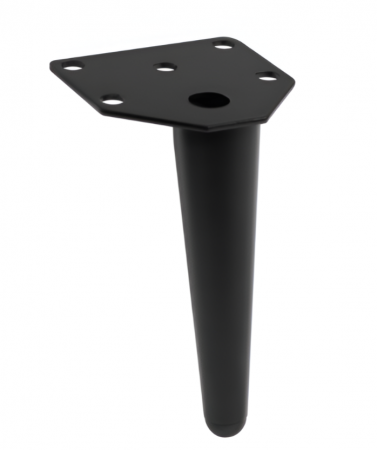 Picioare si cadre pentru mobila - Picior pentru mobilier Anchor, finisaj negru mat GT, H:150 mm