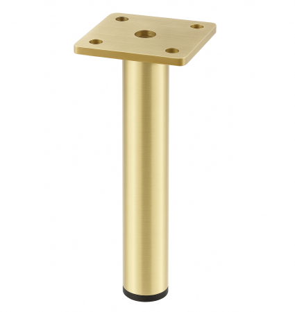 Picioare si cadre pentru mobila - Picior pentru mobilier Ronda Simplu, finisaj auriu periat GT, H:180 mm
