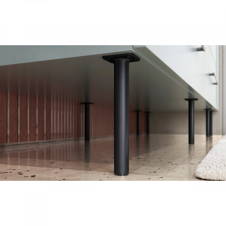 Picior pentru mobilier Ronda Simplu, finisaj negru mat GT, H:150 mm [3]