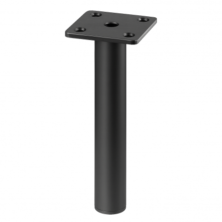 Picioare si cadre pentru mobila - Picior pentru mobilier Ronda Simplu, finisaj negru mat GT, H:150 mm