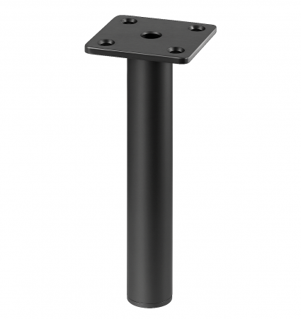 Picioare si cadre pentru mobila - Picior pentru mobilier Ronda Simplu, finisaj negru mat GT, H:180 mm