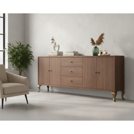 Picior pentru mobilier Sigma, finisaj alama antichizata, H:150 mm [3]