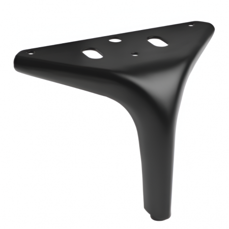 Picioare si cadre pentru mobila - Picior pentru mobilier Stabilis, finisaj negru mat GT, H:120 mm