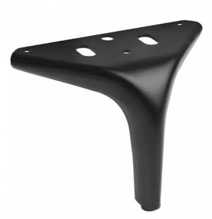 Picioare si cadre pentru mobila - Picior pentru mobilier Stabilis, finisaj negru mat GT, H:150 mm