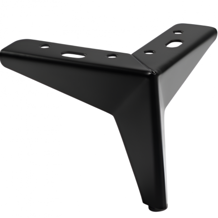 Picioare si rotile mobila - Picior pentru mobilier Star, finisaj negru mat GT, H:105 mm