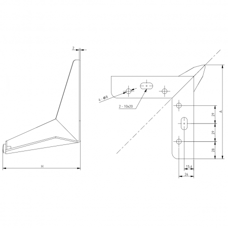 Picior pentru mobilier Star, finisaj negru mat GT, H:105 mm [5]