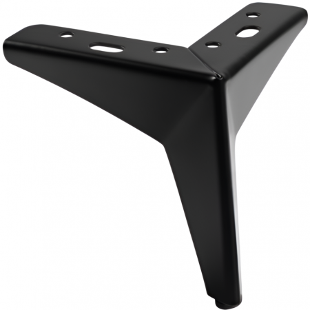 Picioare si cadre pentru mobila - Picior pentru mobilier Star, finisaj negru mat GT, H:135 mm
