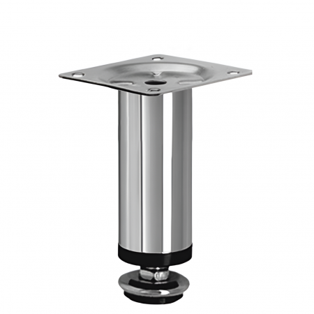 Picioare mobila reglabile - Picior reglabil pentru mobilier, finisaj crom lucios GT, H:100 mm