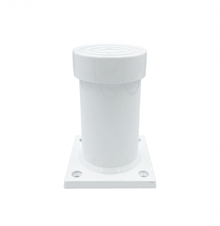 Picior SDF cilindric reglabil pentru mobilier, finisaj alb, H:100 mm [4]