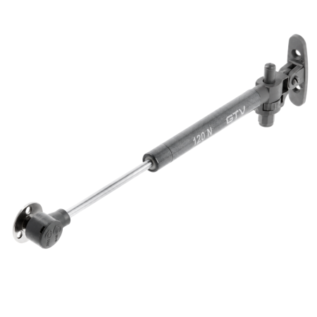 Sisteme deschidere verticală - Piston cu gaz GTV GAM cu amortizare pentru ușă rabatabilă, 120 N, antracit