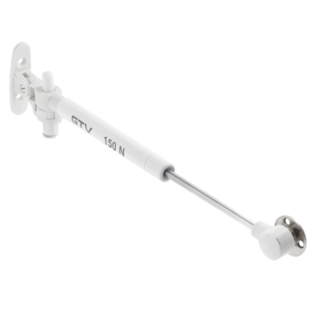 Sisteme deschidere verticală - Piston cu gaz GTV GAM cu amortizare pentru ușă rabatabilă, 150 N, alb