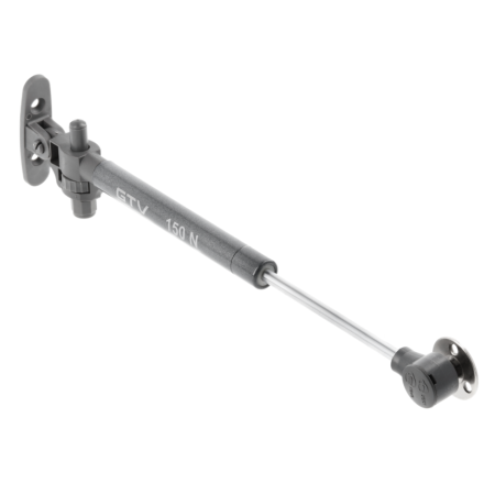 Sisteme deschidere verticală - Piston cu gaz GTV GAM cu amortizare pentru ușă rabatabilă, 150 N, antracit