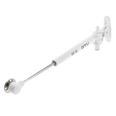 Sisteme deschidere verticală - Piston cu gaz GTV GAM cu amortizare pentru ușă rabatabilă, 60 N, alb