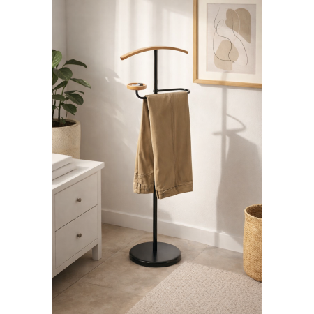 Portmantou Albin, finisaj negru/fag, 450x290x1050 mm [1]