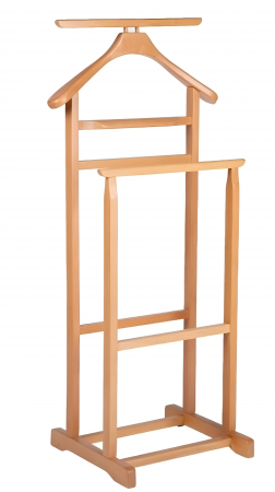 Organizatoare haine - Portmantou dublu din lemn masiv de fag, finisaj natur, 470x360x1010 mm