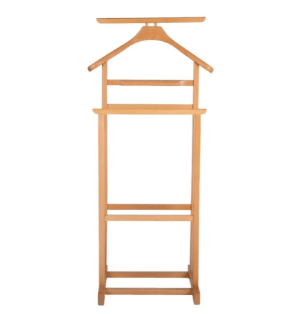 Portmantou dublu din lemn masiv de fag, finisaj natur, 470x360x1010 mm [2]