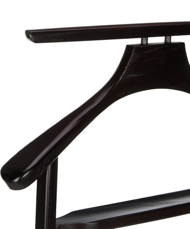 Portmantou dublu din lemn masiv de fag, finisaj wenge maro, 470x360x1010 mm [3]