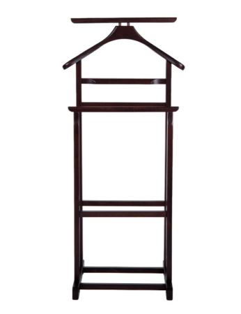 Portmantou dublu din lemn masiv de fag, finisaj wenge maro, 470x360x1010 mm [2]