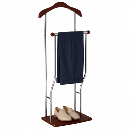 Dormitor - Portmantou dublu Greg, cu spatiu pentru pantofi, finisaj wenge maro, 400x300x1070 mm