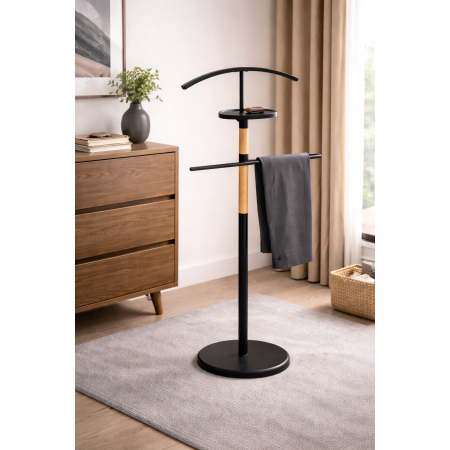 Portmantou Foster, finisaj negru/fag, 470x290x1120 mm [5]